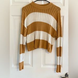 American Eagle Cropped Striped Sweater